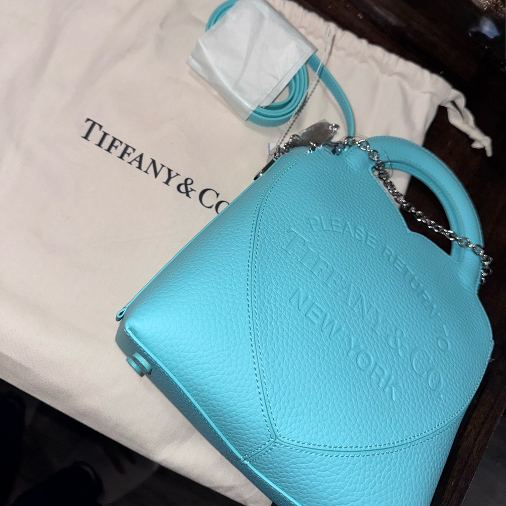 New Authentic Tiffany & Co. Return to Tiffany Mini Tote Bag in Tiffany Blue.